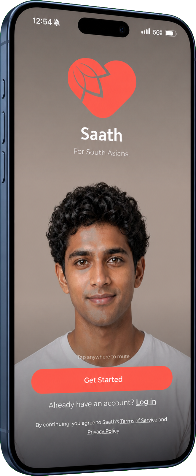 Saath app welcome screen